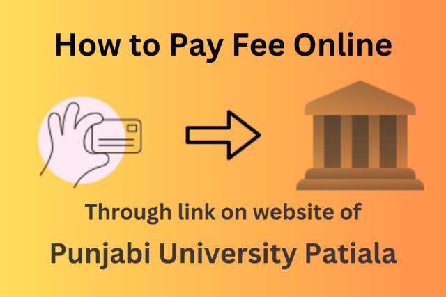 How to Pay Fee Online Punjabi University Patiala heading image