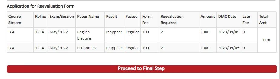 How to fill Revaluation Form Punjabi University Patiala Image-21